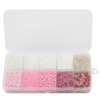 130g/készlet Üveg Kerek Maggyöngyök Tubus Laza gyöngyök Barkácsolás Karkötő Nyaklánc Cseh kristály Ékszerkészítés Kézzel Készített Kiegészítők