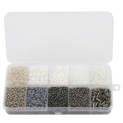 130g/készlet Üveg Kerek Maggyöngyök Tubus Laza gyöngyök Barkácsolás Karkötő Nyaklánc Cseh kristály Ékszerkészítés Kézzel Készített Kiegészítők