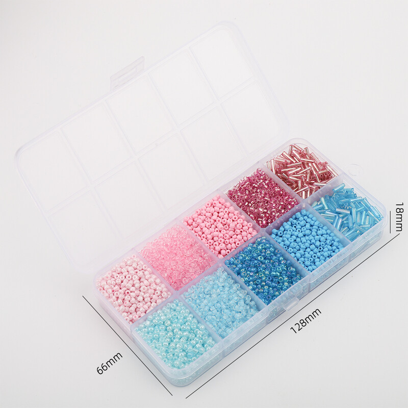 130g/készlet Üveg Kerek Maggyöngyök Tubus Laza gyöngyök Barkácsolás Karkötő Nyaklánc Cseh kristály Ékszerkészítés Kézzel Készített Kiegészítők