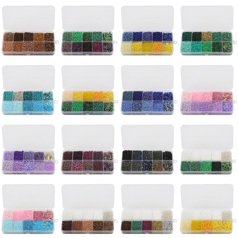 130g/készlet Üveg Kerek Maggyöngyök Tubus Laza gyöngyök Barkácsolás Karkötő Nyaklánc Cseh kristály Ékszerkészítés Kézzel Készített Kiegészítők