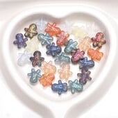 20db 14x15MM karácsonyi mézeskalács férfi matt kristályüveg távtartó gyöngyök ékszerkészítéshez barkácsolás fülbevaló nyaklánc kiegészítők