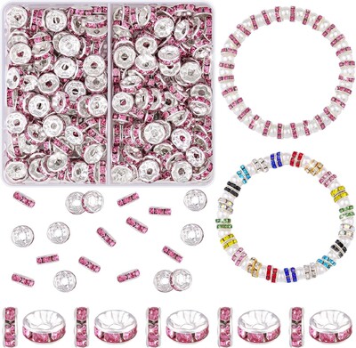 200 kom/kutija 8 mm šareni metalni dijamant Rondelle labavi razmakni set perli za izradu nakita Diy narukvica Ogrlica Dodaci