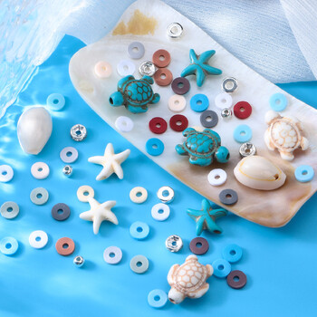 2680pcs Ocean Vacation Style Polymer Clay Beads Beads Making Kit beads For Unique Bracelet Necklce Making DIY Accessorie