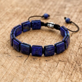 10MM Lapis Lazuli Плетена гривна от естествен камък Bohemia Punk Man Women Friendship Charm Гривна Bangle Ръчно изработени бижута