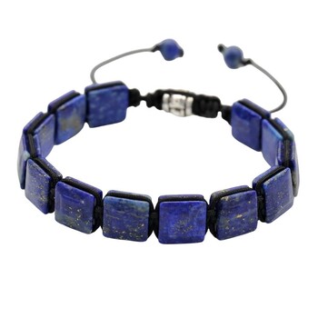 10MM Lapis Lazuli Плетена гривна от естествен камък Bohemia Punk Man Women Friendship Charm Гривна Bangle Ръчно изработени бижута