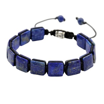 10MM Lapis Lazuli Плетена гривна от естествен камък Bohemia Punk Man Women Friendship Charm Гривна Bangle Ръчно изработени бижута