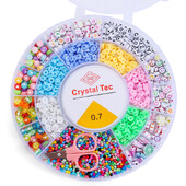 8 Stílusú agyaggyöngyökből készült karkötőkészítő készlet magvak betűkkel ábécé barkácsolás kézműves gyöngyök készlet varázslatokkal ékszerkészítéshez kézműves ajándékok