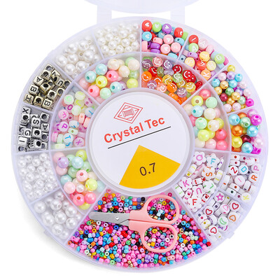 8 Stílusú agyaggyöngyökből készült karkötőkészítő készlet magvak betűkkel ábécé barkácsolás kézműves gyöngyök készlet varázslatokkal ékszerkészítéshez kézműves ajándékok