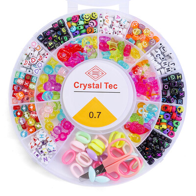 8 Stílusú agyaggyöngyökből készült karkötőkészítő készlet magvak betűkkel ábécé barkácsolás kézműves gyöngyök készlet varázslatokkal ékszerkészítéshez kézműves ajándékok