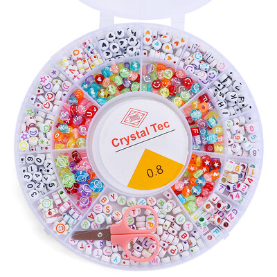 8 Stílusú agyaggyöngyökből készült karkötőkészítő készlet magvak betűkkel ábécé barkácsolás kézműves gyöngyök készlet varázslatokkal ékszerkészítéshez kézműves ajándékok