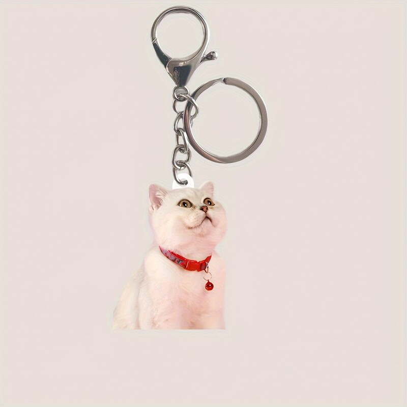 Nova mačka, privjesak za ključeve, akril, Dan učitelja, torba za par, privjesak, crtani film o poznatim osobama, slatka prekogranična domaća mačka