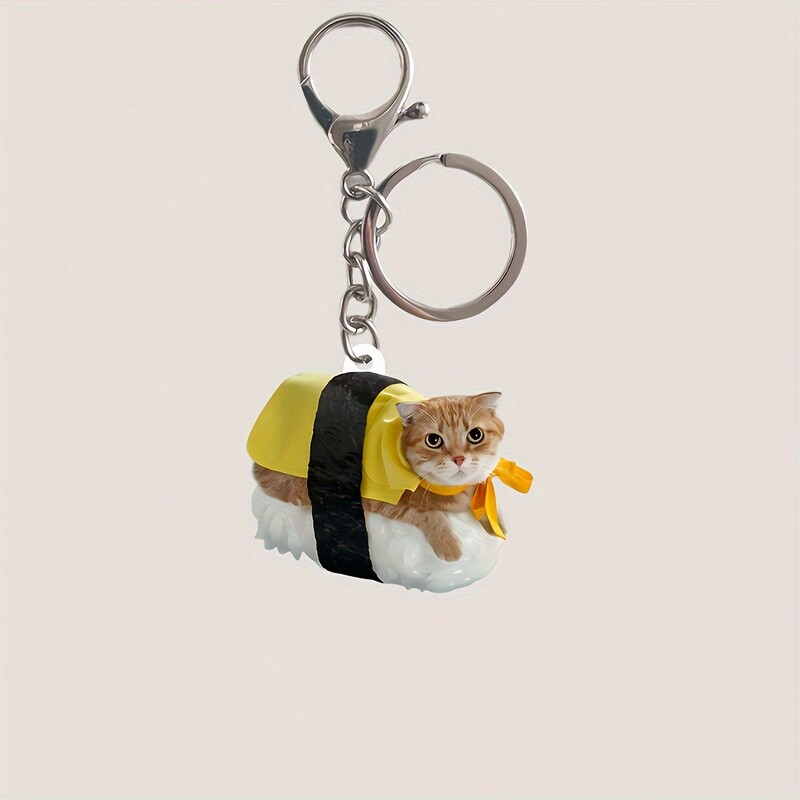 Nova mačka, privjesak za ključeve, akril, Dan učitelja, torba za par, privjesak, crtani film o poznatim osobama, slatka prekogranična domaća mačka