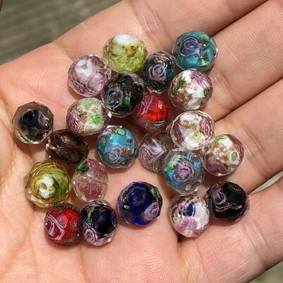 10 mm ljubičasto bijele murano prozirne fasetirane rondelle valovite kristalne staklene perle za izradu narukvica za žene Diy Accessorie