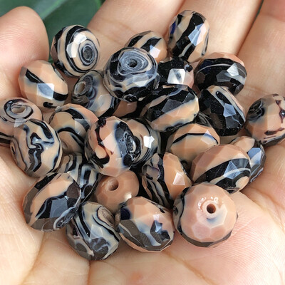 10 mm ljubičasto bijele murano prozirne fasetirane rondelle valovite kristalne staklene perle za izradu narukvica za žene Diy Accessorie