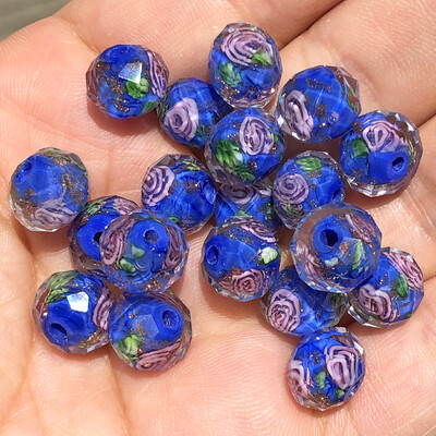 10 mm ljubičasto bijele murano prozirne fasetirane rondelle valovite kristalne staklene perle za izradu narukvica za žene Diy Accessorie