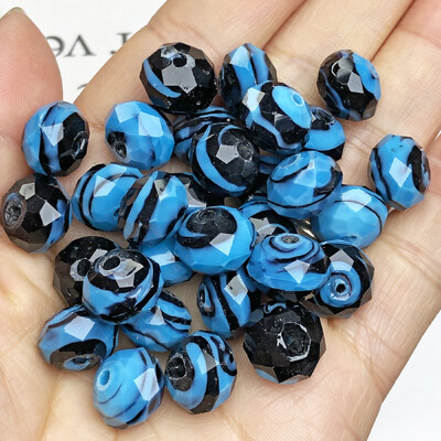 10 mm ljubičasto bijele murano prozirne fasetirane rondelle valovite kristalne staklene perle za izradu narukvica za žene Diy Accessorie