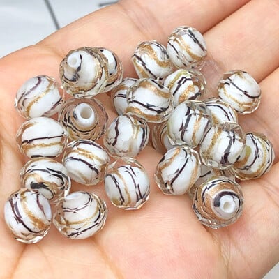 12mm 10ks Murano priehľadné fazetované rondelové viacfarebné krištáľové sklenené korálky na výrobu náramkov pre ženy, DIY doplnky.