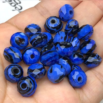 12mm 10ks Murano priehľadné fazetované rondelové viacfarebné krištáľové sklenené korálky na výrobu náramkov pre ženy, DIY doplnky.