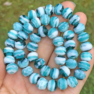 12mm 10ks Murano priehľadné fazetované rondelové viacfarebné krištáľové sklenené korálky na výrobu náramkov pre ženy, DIY doplnky.