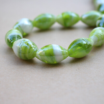 10kom 12*16mm ručno rađenih lampwork staklenih perli s dvostrukim prugama Višebojne ovalne šarm perle za nakit, narukvice, ogrlice, naušnice