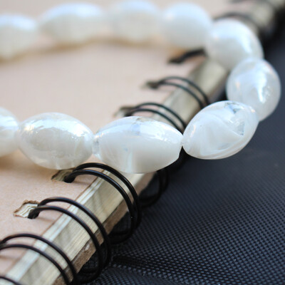 10kom 12*16mm ručno rađenih lampwork staklenih perli s dvostrukim prugama Višebojne ovalne šarm perle za nakit, narukvice, ogrlice, naušnice