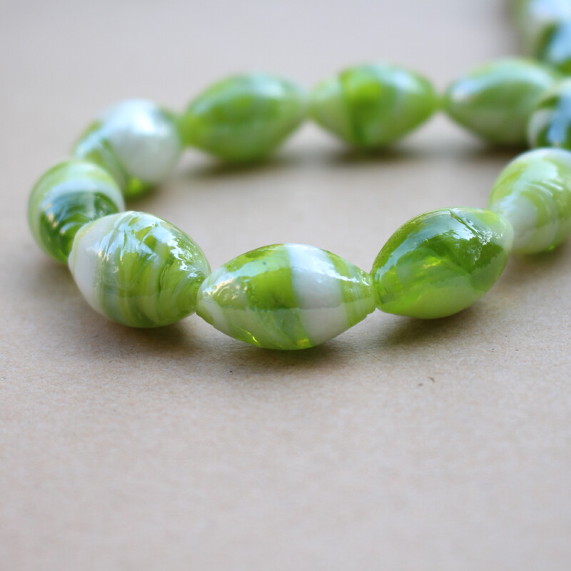 10kom 12*16mm ručno rađenih lampwork staklenih perli s dvostrukim prugama Višebojne ovalne šarm perle za nakit, narukvice, ogrlice, naušnice