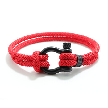 Нова мъжка гривна 4 мм Lucky Rope Braclet Homme Boyfriend Present Outdoor Survival Brazalete Pulseira Masculina Cord Chain Pulsera