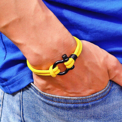 Új férfi karkötő 4mm Lucky Rope karkötő Homme Boyfriend Outdoor Survival Brazalete Pulseira Masculina vezetéklánc Pulsera