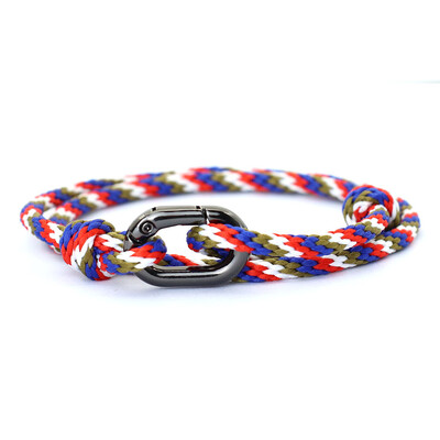 Etnikai csúszó állítható kötél karkötő férfiaknak kétrétegű szövet tengeri melltartó tengerész ajándék Beach Vibe karkötő Pulseria