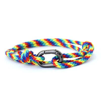 Etnikai csúszó állítható kötél karkötő férfiaknak kétrétegű szövet tengeri melltartó tengerész ajándék Beach Vibe karkötő Pulseria