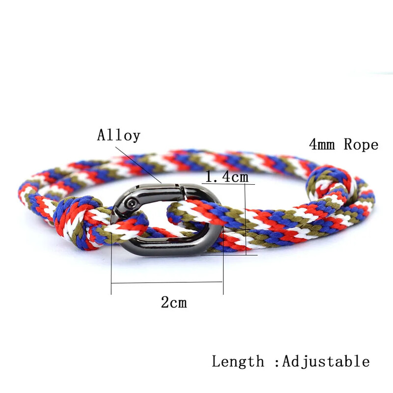 Etnikai csúszó állítható kötél karkötő férfiaknak kétrétegű szövet tengeri melltartó tengerész ajándék Beach Vibe karkötő Pulseria
