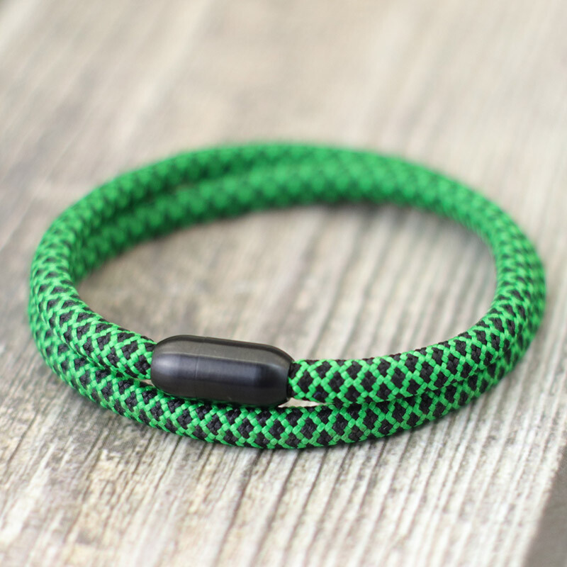 Brățară pentru bărbați în stil simplu, frânghie, brățară din oțel inoxidabil pentru bărbați, care atrage magnetice, țesătură Boemia, Brazalete Pulseria