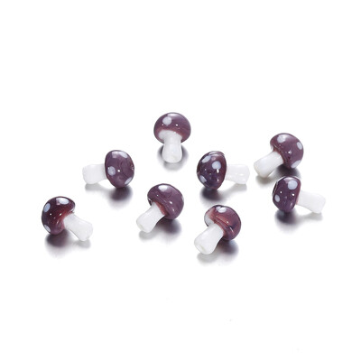 10/20 gab. Krāsainas sēnes formas lampas stikla krelles, brīvas starplikas rotaslietu izgatavošanai, DIY kaklarotas auskari aksesuāri