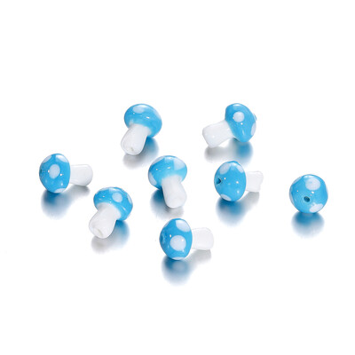 10/20 gab. Krāsainas sēnes formas lampas stikla krelles, brīvas starplikas rotaslietu izgatavošanai, DIY kaklarotas auskari aksesuāri