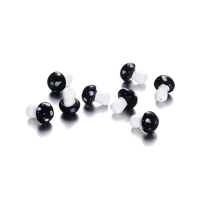 10/20 gab. Krāsainas sēnes formas lampas stikla krelles, brīvas starplikas rotaslietu izgatavošanai, DIY kaklarotas auskari aksesuāri