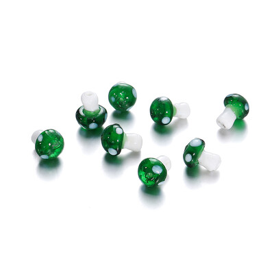 10/20 gab. Krāsainas sēnes formas lampas stikla krelles, brīvas starplikas rotaslietu izgatavošanai, DIY kaklarotas auskari aksesuāri