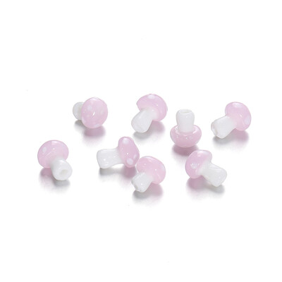 10/20 gab. Krāsainas sēnes formas lampas stikla krelles, brīvas starplikas rotaslietu izgatavošanai, DIY kaklarotas auskari aksesuāri