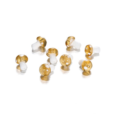 10/20 gab. Krāsainas sēnes formas lampas stikla krelles, brīvas starplikas rotaslietu izgatavošanai, DIY kaklarotas auskari aksesuāri