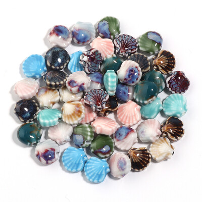 5vnt./stal. Spalvingi apvalkalai keraminiai karoliukai palaidi karoliukai Spalvoti karoliukai rankų darbo papuošalams gaminti Auskarų žiedai Dovanos Priedai