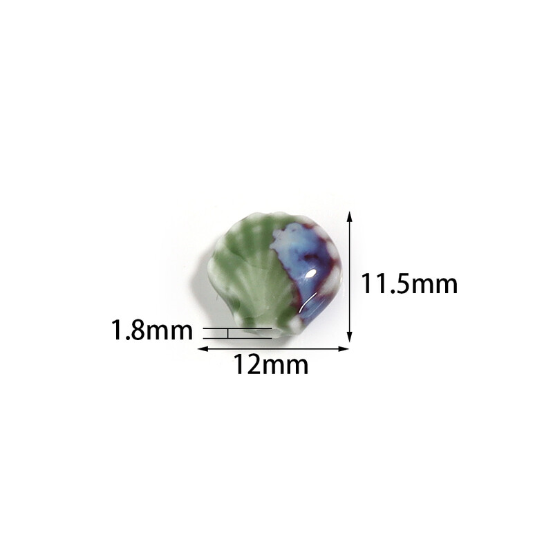 5vnt./stal. Spalvingi apvalkalai keraminiai karoliukai palaidi karoliukai Spalvoti karoliukai rankų darbo papuošalams gaminti Auskarų žiedai Dovanos Priedai