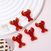 2 ks nových sklenených korálok Lampwork 3D červených homárových dištančných korálok pre DIY náhrdelníky a náušnice, dámske šperky, komponenty približne 3,1 cm x 2,1 cm