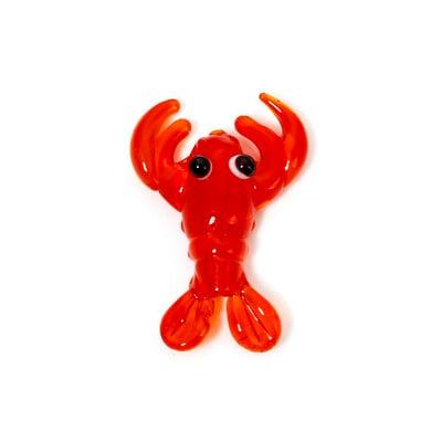 2 ks nových sklenených korálok Lampwork 3D červených homárových dištančných korálok pre DIY náhrdelníky a náušnice, dámske šperky, komponenty približne 3,1 cm x 2,1 cm