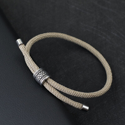 Noter új férfi karkötő Vintage Viking karkötő Homme 4mm nylon zsinór lánc karkötő állítható szabadidős kiegészítők Pulseira