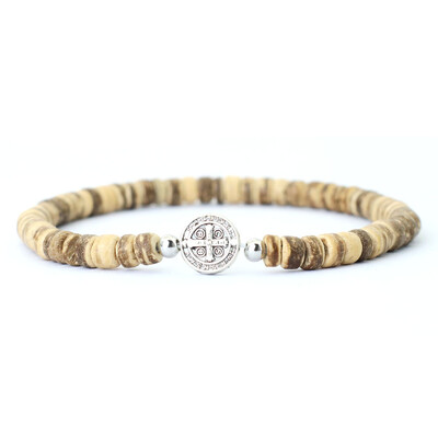 Noter Nový 4mm korálkový náramok pre mužov Minimalistický krížový náramok Prírodný tigrie oči Drevený náramok Meditácia Onyx kameň Brazalete