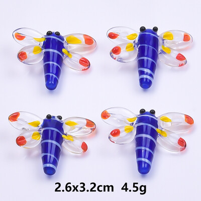 2 buc. margele de sticla animale pisica/câine/fluture/libelula/broasca/rață/ciuperci margele pentru bijuterii pentru realizarea de bijuterii piercing șir de margele