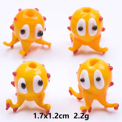 2 buc. margele de sticla animale pisica/câine/fluture/libelula/broasca/rață/ciuperci margele pentru bijuterii pentru realizarea de bijuterii piercing șir de margele