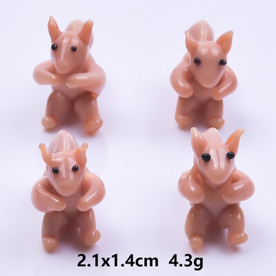 2 buc. margele de sticla animale pisica/câine/fluture/libelula/broasca/rață/ciuperci margele pentru bijuterii pentru realizarea de bijuterii piercing șir de margele