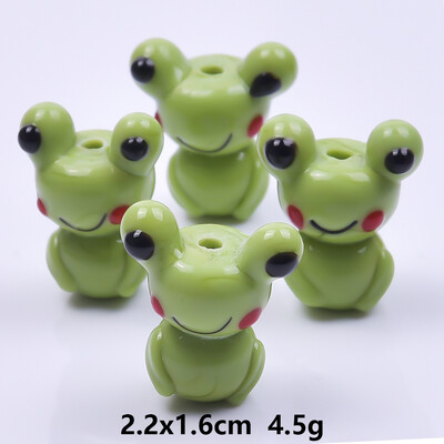 2 buc. margele de sticla animale pisica/câine/fluture/libelula/broasca/rață/ciuperci margele pentru bijuterii pentru realizarea de bijuterii piercing șir de margele