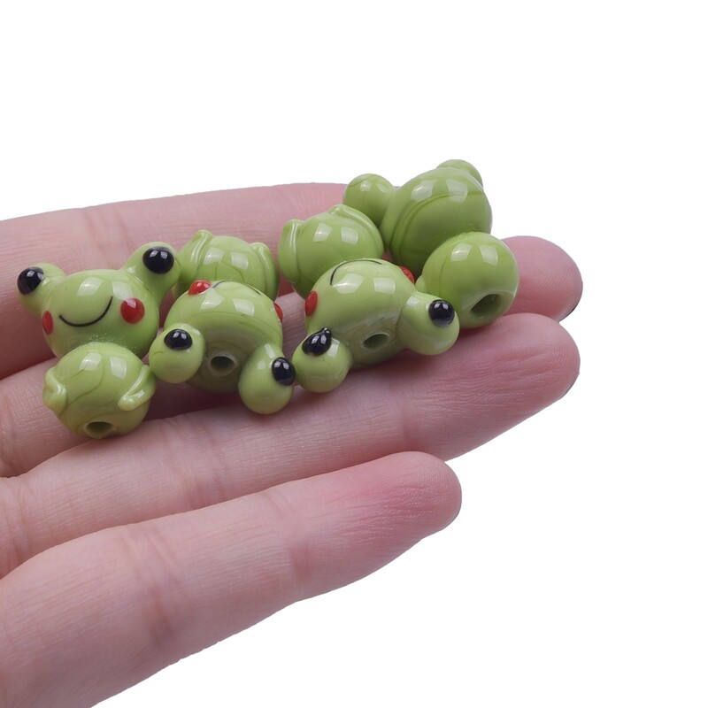 2 buc. margele de sticla animale pisica/câine/fluture/libelula/broasca/rață/ciuperci margele pentru bijuterii pentru realizarea de bijuterii piercing șir de margele