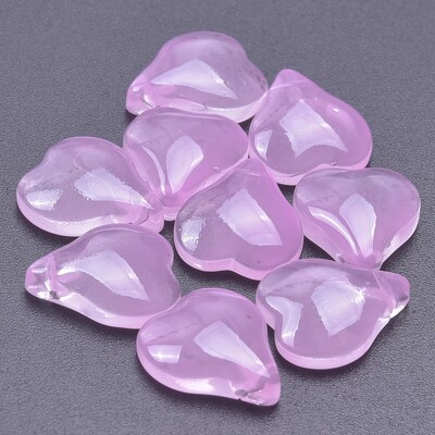 20 de bucăți din sticlă în formă de inimă, mărgele de flori petale, cercei, brățară, accesorii pentru acoperirea capului, mărgele cu pandantiv cu petale de sticlă.